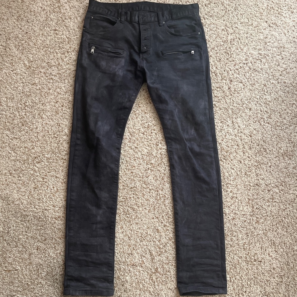 Overdyed black denim